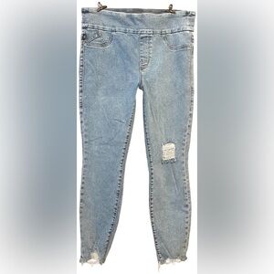 Rock & Republic Fever slimming denim cure pull on crop jeans size 14